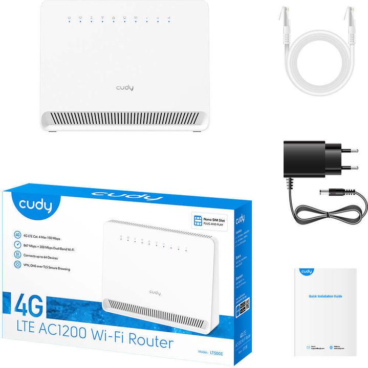 Actual product image Cudy AC1200 Wi-Fi 4G LTE-Cat4 router