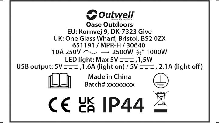 Actual product image Outwell Mensa Mains (15 m, 4.50 mm²)