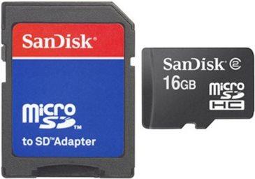 Actual product image SANDISK MicroSDHC+SD Adapt. 16GB (16 GB, microSDHC, UHS-I)