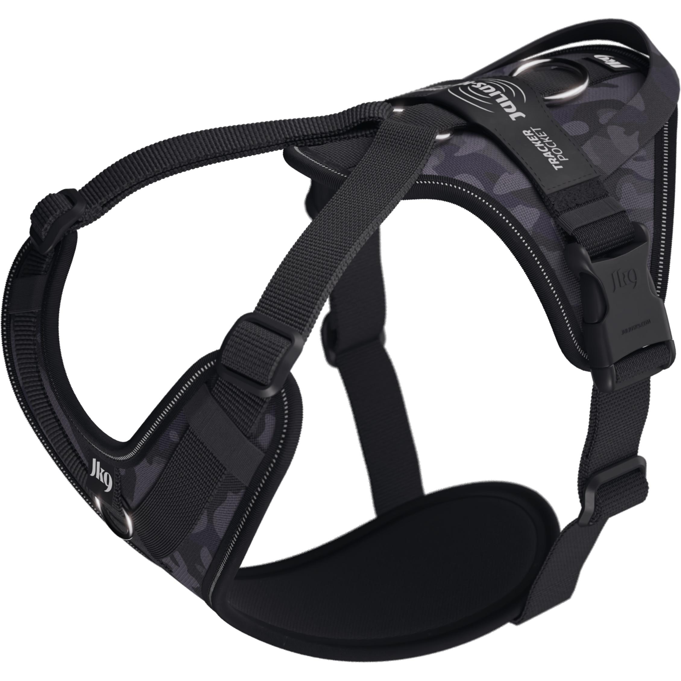 Meilleurs prix pour Julius-K9 K9 Longwalk light sele w/handle+trackerpocket,Night Camo,M (M, Chien, Général), Collier + laisse