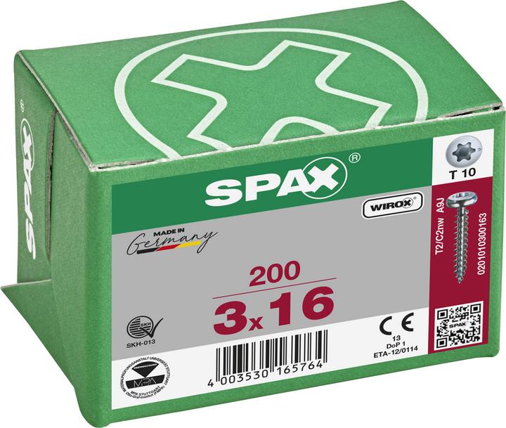 Produktbild Spax Halbrundkopf T-Star Plus T10 Vollgewinde Wirox (200 Schrauben pro Stück)