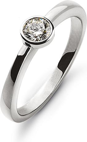 Image du produit Natsumi Schmuck Bague diamant or blanc 18C/750 0.10 ct H si (54, Or 750/18 K)
