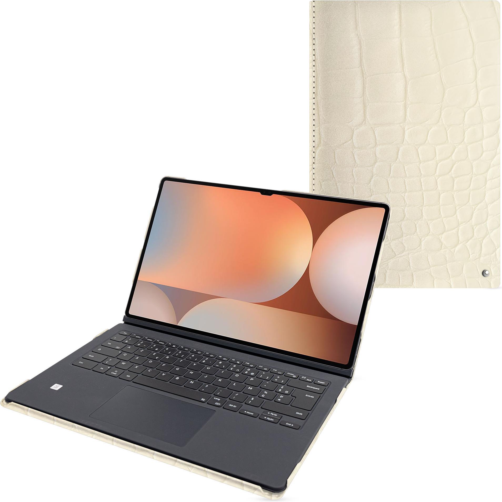 Noreve Samsung Galaxy Tab S10 Ultra Ledertasche kompatibel Book Cover Keyboard (Galaxy Tab S10 Ultra), Tablet Hülle, Bei...