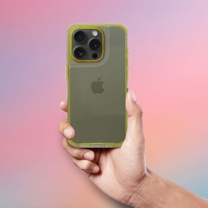 Actual product image OEM Back panel cover MATRIX CLEAR Case for IPHONE 16 PLUS yellow (Apple iPhone 16 Plus)