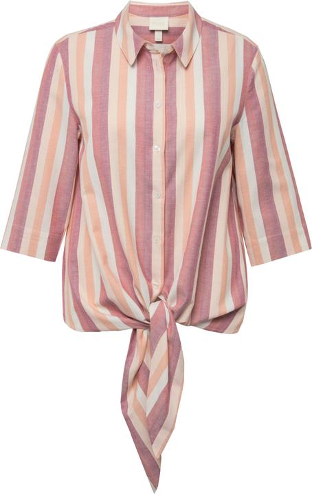 Produktbild Ulla Popken Bluse, Streifen, Saumknoten, Hemdkragen, 3/4-Arm (42, 44)