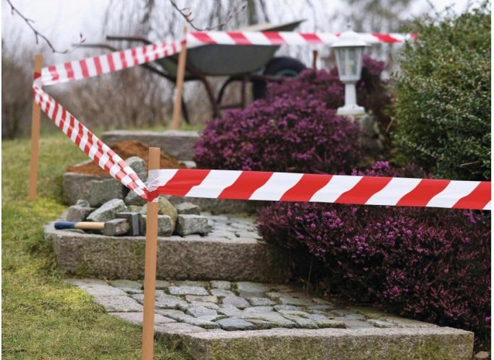 Actual product image tesa Signal barrier tape, non-adhesive warning tape for demarcating danger areas (80 mm)