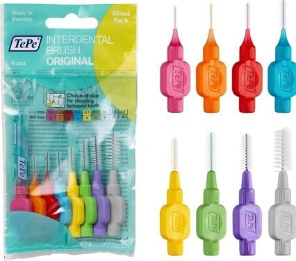 Actual product image TePe Interdental brushes Original Mixed Pack ISO 0-7 (8 x, 1.30 mm)