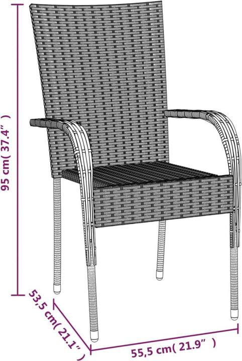 Produktbild vidaXL Garten Essgruppe (160 x 80 x 74 cm)