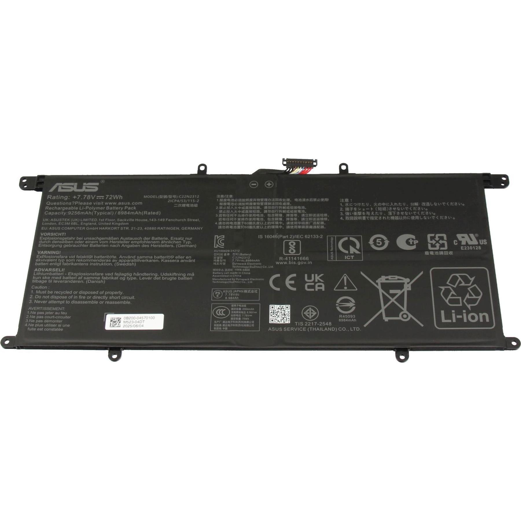 ASUS C22N2312 (4 Zellen, 9256 mAh), Notebook Akku