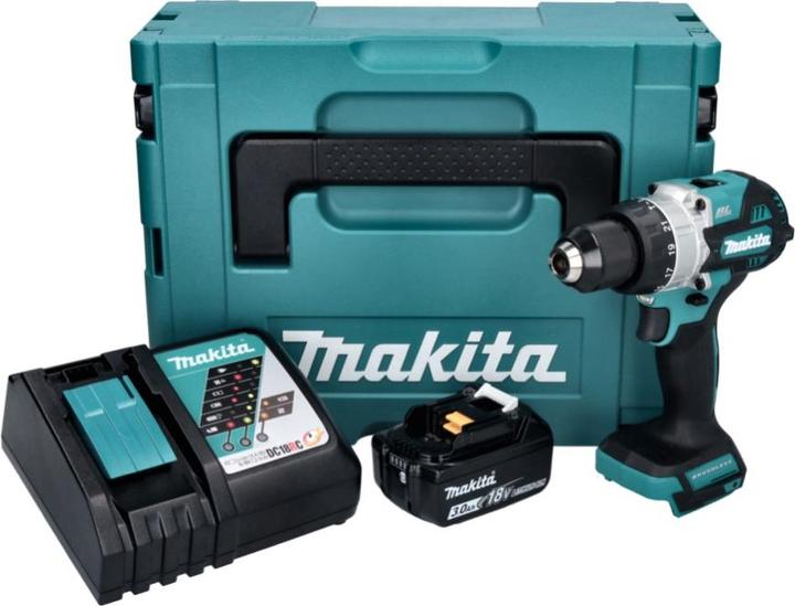 Actual product image Makita DHP 486 RF1J Battery impact drill 18 V 130 Nm Brushless + 1x rechargeable battery 3.0 Ah + charger + (Rechargeable battery operated)