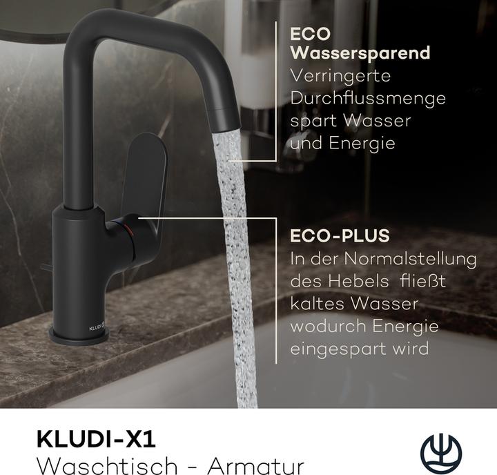Image du produit Kludi X1 Mitigeur de lavabo avec commande latérale, avec vidage