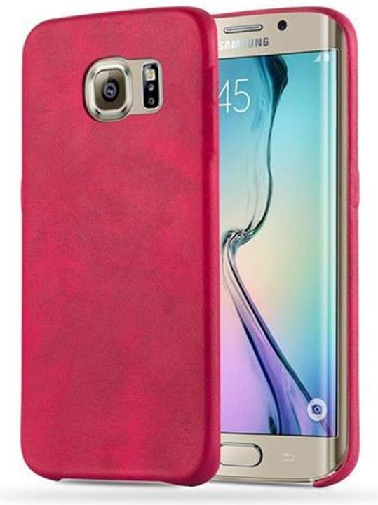 Actual product image Cadorabo Hard cover faux leather with texture (Samsung Galaxy S6 Edge)
