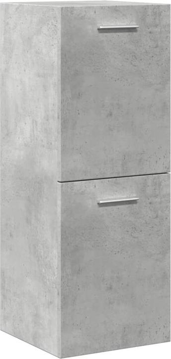 Produktbild vidaXL Badmöbel Set Waschbeckenunterschrank Badspiegel Schrank 4-tlg. Betongrau