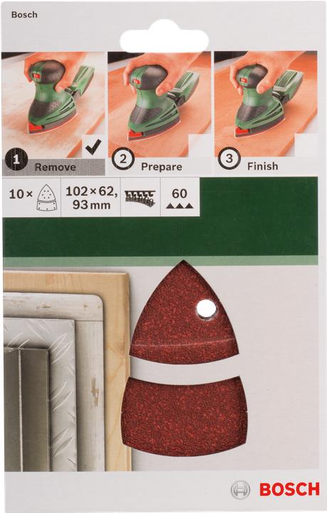 Produktbild Bosch Zubehör 10tlg. Schleifblatt-Set für Multischleifer K = 60 (60)