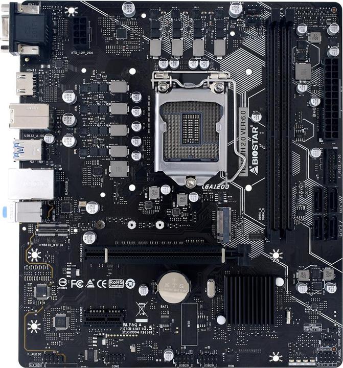 Produktbild Biostar MB H510MH 2.0 H510,S1200,mATX,Intel (LGA 1200, Intel H510, mATX)