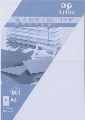 Produktbild Artoz 1001 Karten A6 blüten weiss (A6, 220 g/m², 5 x)