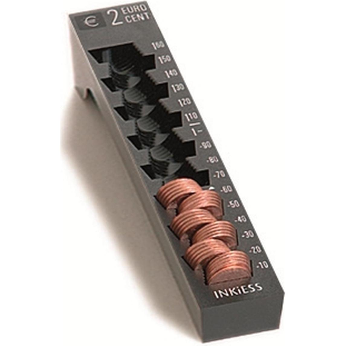 Inkiess, Geldkassette, Einzelmünzbehälter Rekord 2 Euro-Cent schwarz