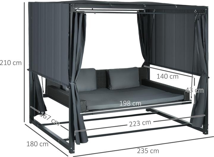 Image du produit Outsunny Hollywoodschaukel mit Pergola