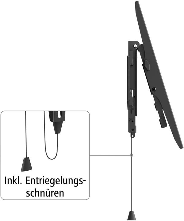 Image du produit Hama Support TV mural, inclinable, antivol, 203 cm (80") jusqu'à 50 kg (Mur, 50 kg, 37" - 80")