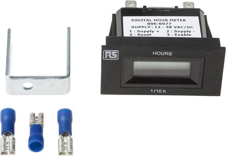 Actual product image RS PRO Digital Hours Run Meter 12-48Vac/dc