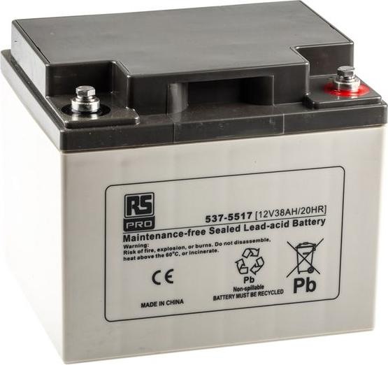 Actual product image Rs Pro Lead battery 12V 38Ah (12 V, 38000 mAh)