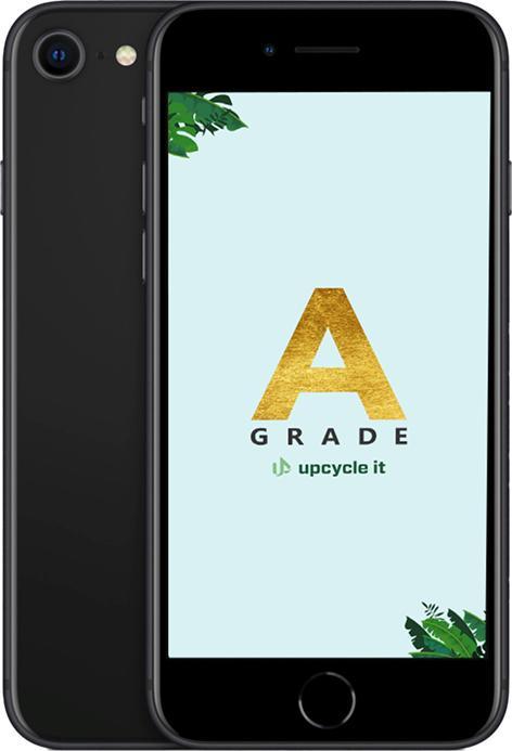 Actual product image Upcycle it iPhone SE 2022 4,7"", 64GB, 5G (64 GB, Black, 4.70", 12 Mpx, Dual SIM, A / Like new)