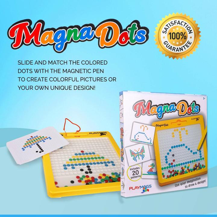 Actual product image Playmags Magna Dots magnetic drawing board L