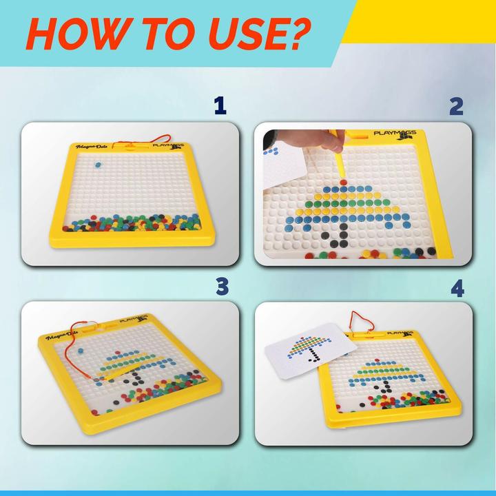 Actual product image Playmags Magna Dots magnetic drawing board L