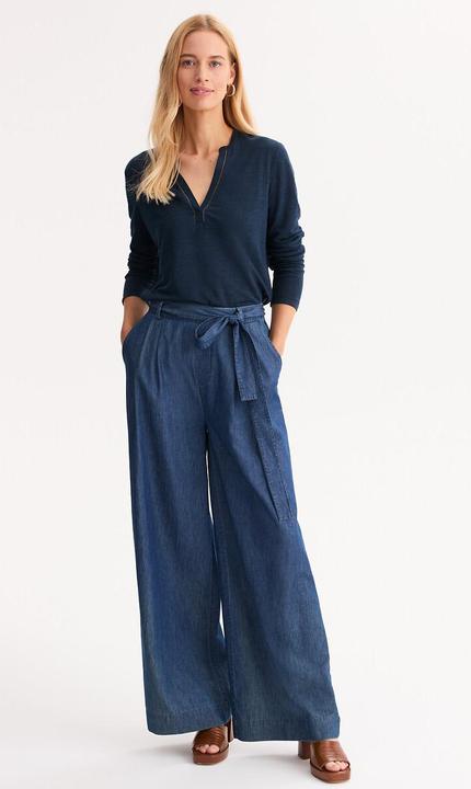 Actual product image Anne Weyburn Shirt mit rundem Ausschnitt und Knopfleiste (34)