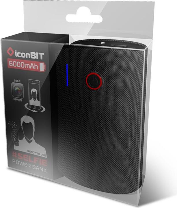 Actual product image iconBit Powerbank FTB6000SF Selfie Remote Trigger TÜV (6000 mAh, 22.20 Wh)
