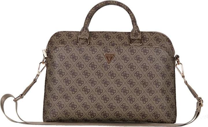 Actual product image Guess PU 4G Triangle Logo Computer Bag 15/16 - brown (15")