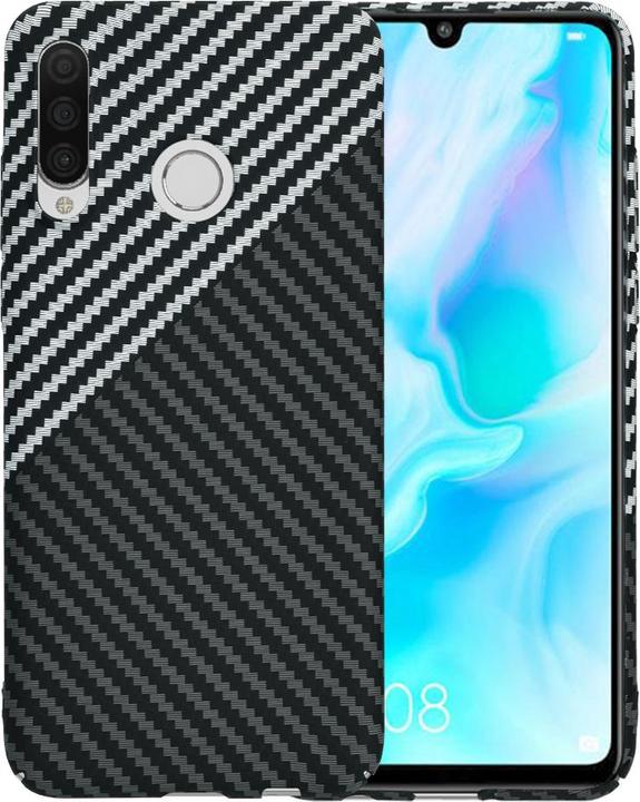 Techsuit - Carbonite FiberShell - Huawei P30 Lite / P30 Lite New Edition - Stealth Gray (Huawei P30 Lite New Edition)