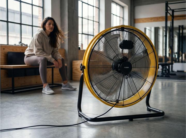 Immagine prodotto Furber Bodenventilator Vayu-Fortis 20, Schwarz/Gelb
