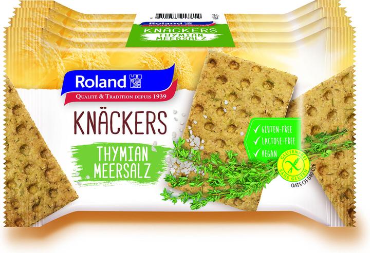Roland Knäckebrot Thymian Meersalz glutenfrei 4x 35 g (140 g)
