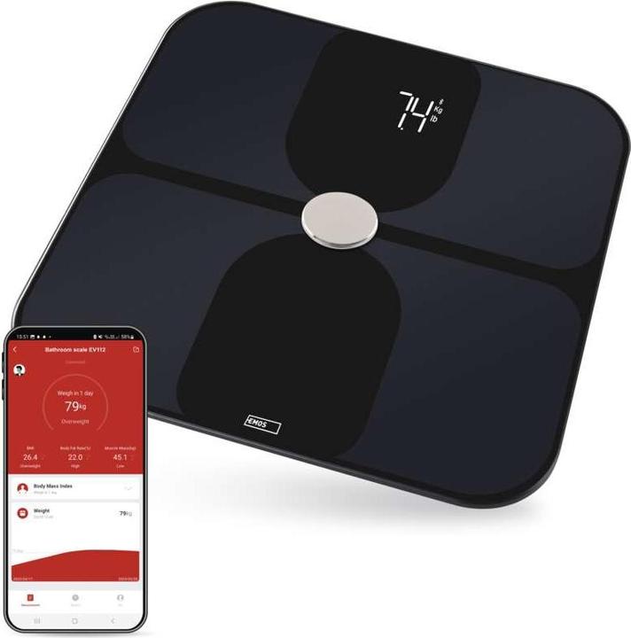 Actual product image Emos GoSmart EV112 digital bathroom scales (180 kg)
