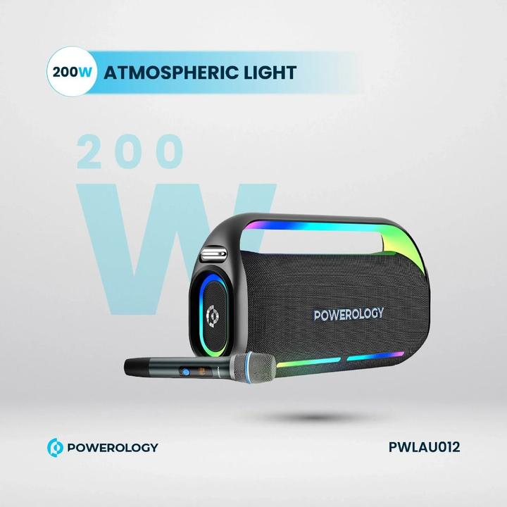 Produktbild Powerology TWS Karaoke Speaker 150W with Mic and Remote - Silver (Aktiv)