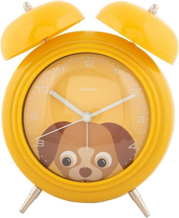 Karlsson Wecker Hund Gelb, Anzeige: Analog, Detailfarbe: Gelb