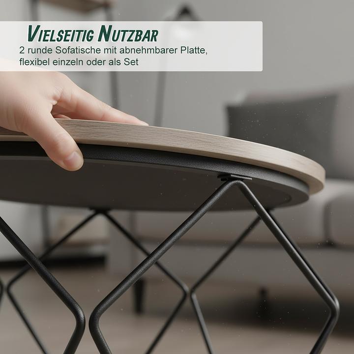 Actual product image Relaxdays 2-piece side table set