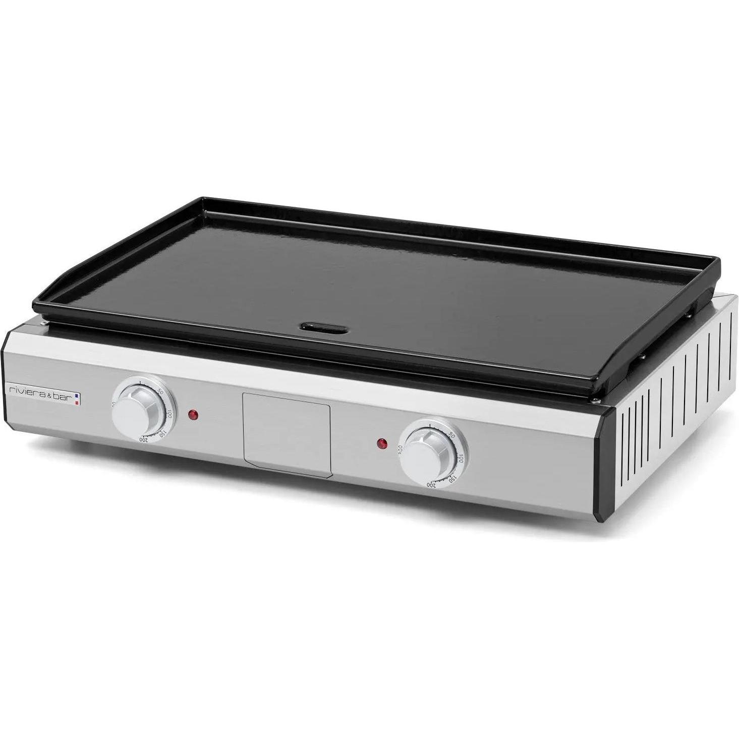 Riviera & Bar, Grill elettrico, riviera&bar Plancha Grill Pro Enamelle 2 Zones - OUTDOOR (2.50 kW)