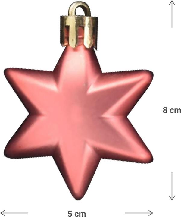 Produktbild H & S Collection Weihnachtskugeln "Stern",16 Stk. (16x)