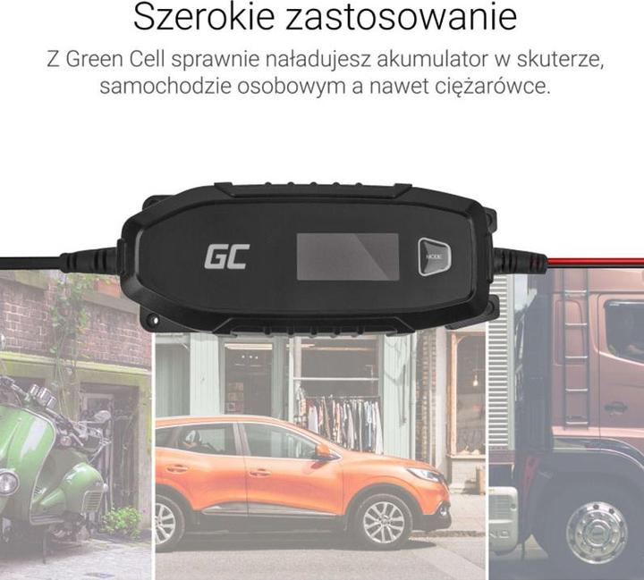 Image du produit GreenCell AGM Gel and Lead Acid Battery Charger - 48W - 6V / 12V (12V, 6V, 4 A)