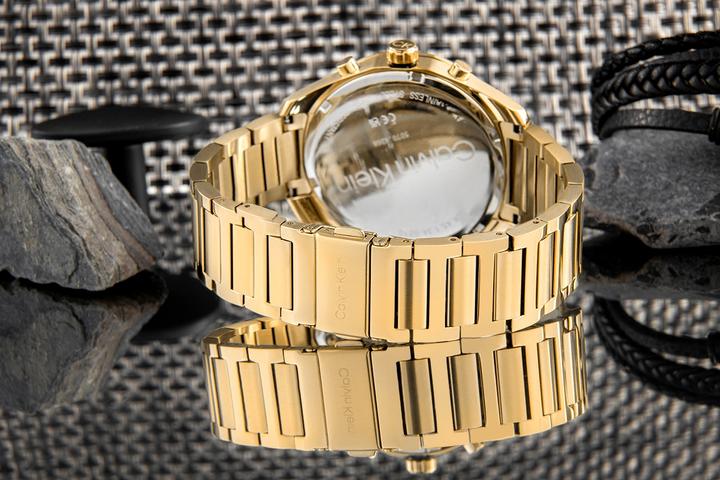 Produktbild Calvin Klein CK25200266 Force Heren Horloge - Mineraalglas - Staal - Goudkleurig - 45 mm breed - Quartz - V (Analoguhr, 45 mm)