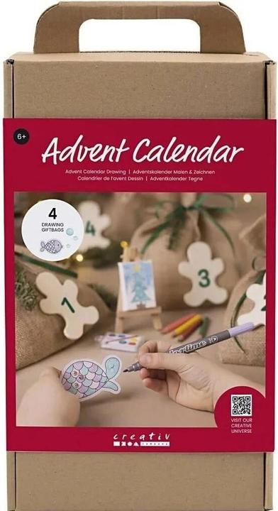 Actual product image Creativ Company Advent calendar craft set embroidery, 4 pieces