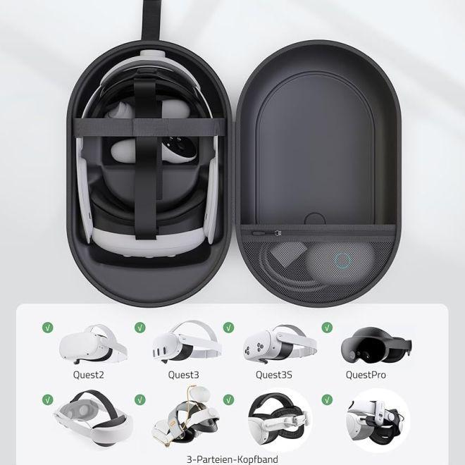 Actual product image Syntech Meta Quest 3, Quest 3S und Quest 2 Hartschalen Tasche L