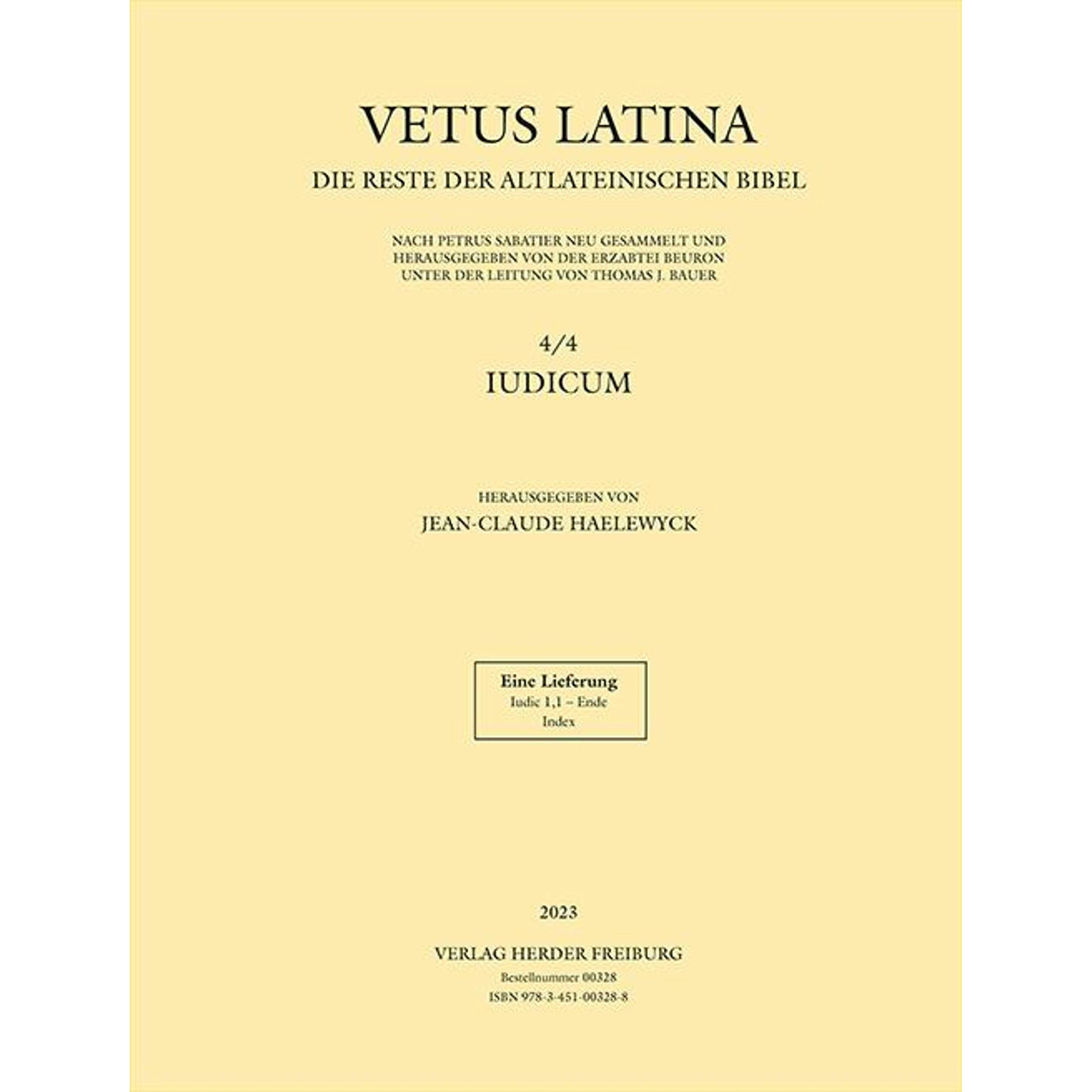 Vetus Latina - Iudicum, Fachbücher von Jean-Claude Haelewyck
