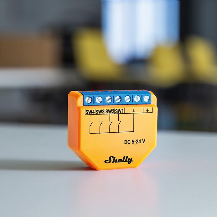 Actual product image Shelly Plus I4 DC (Switch actuator)