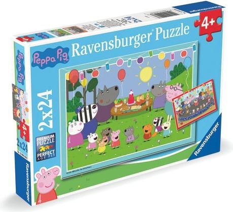Actual product image Ravensburger Children's puzzle 12004018 - Party time! - 2x24 pieces Peppa Pig puzzle for children from 4 (24 pieces)