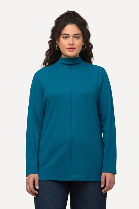 Actual product image Ulla Popken Center Seam Long Sleeve Ribbed Turtleneck (50, 52)