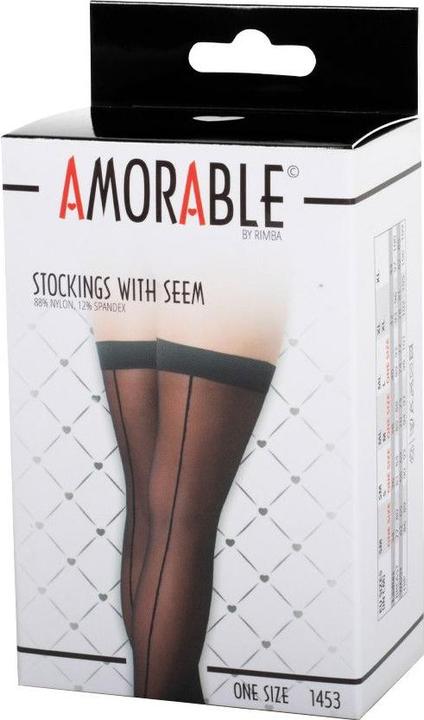 Produktbild Amorable by Rimba Strümpfe mit Naht - One Size - Schwarz (One Size)
