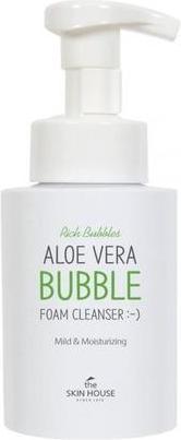 Actual product image The Skin House Aloe Vera Bubble Foam Cleanser 300ml Soothes and Moisturizes Rough Skin (Cleansing Foam, 300 ml)